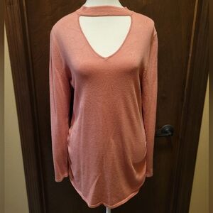 Pink Cutout Sweater